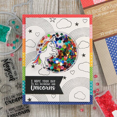 Rainbows & Unicorns Shaker Card *Jillibean Soup*