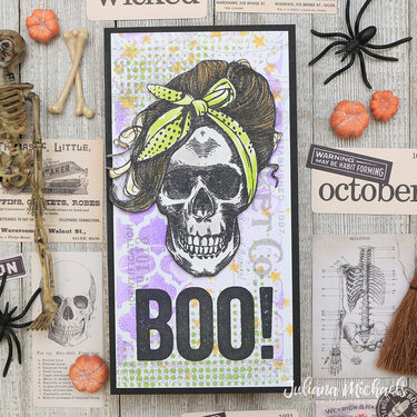 Boo Halloween Card | Tim Holtz Wicked Hipsters 