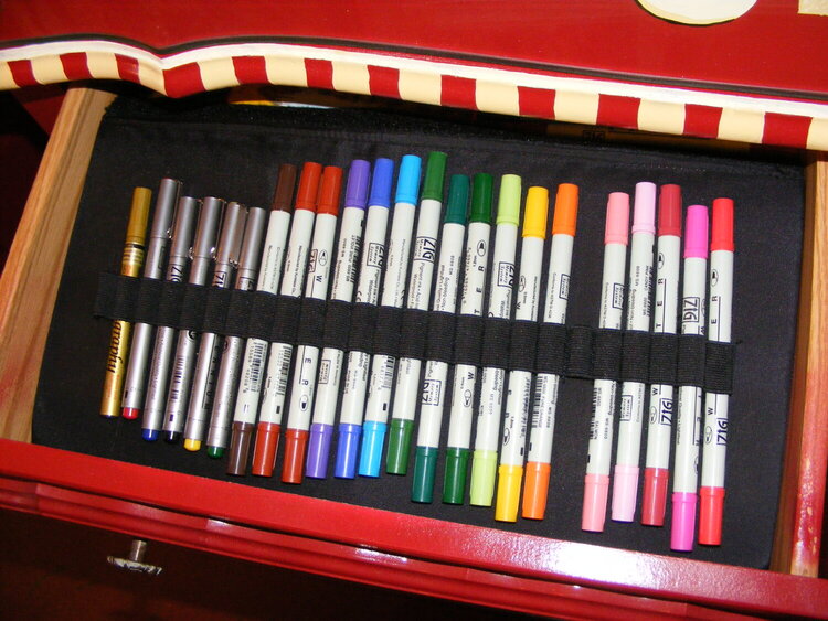 Colored Pen Storage