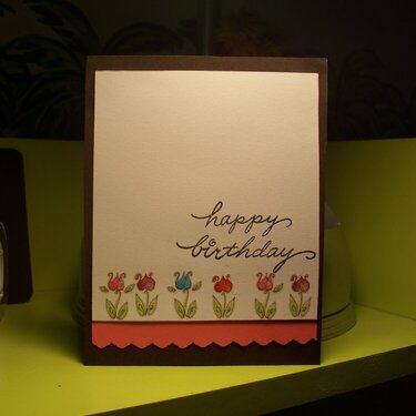 Flower birthday card