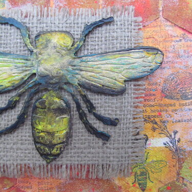 Bee Canvas Detail
