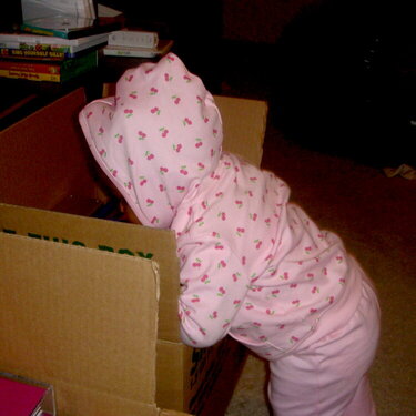 We pack boxes and she unpacks them