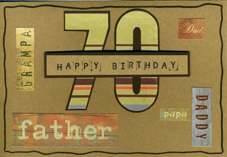 70th Birthday card