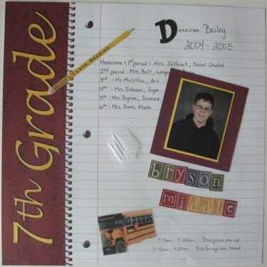 Donovan 7th Grade