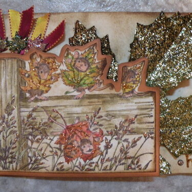 Fall House Mouse Card