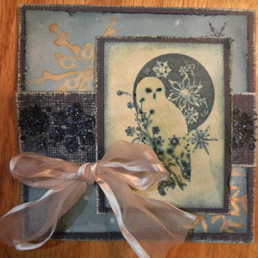 wintery owl card