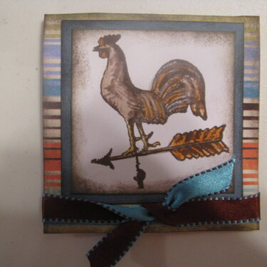 Blank Rooster Card