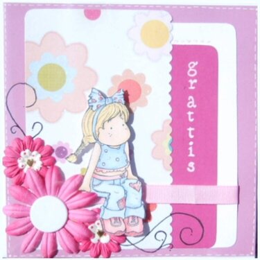 Grats card with magnolia stamp