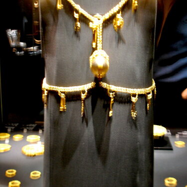 Gold jewelry at Museum