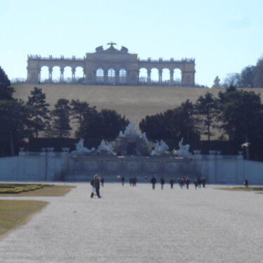 View from back of Schonbrunn Palace (Vienna)