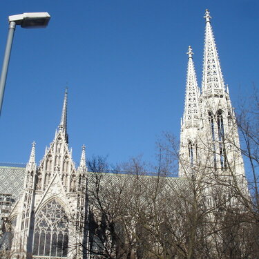 Votivkirche Church, front view  Vienna