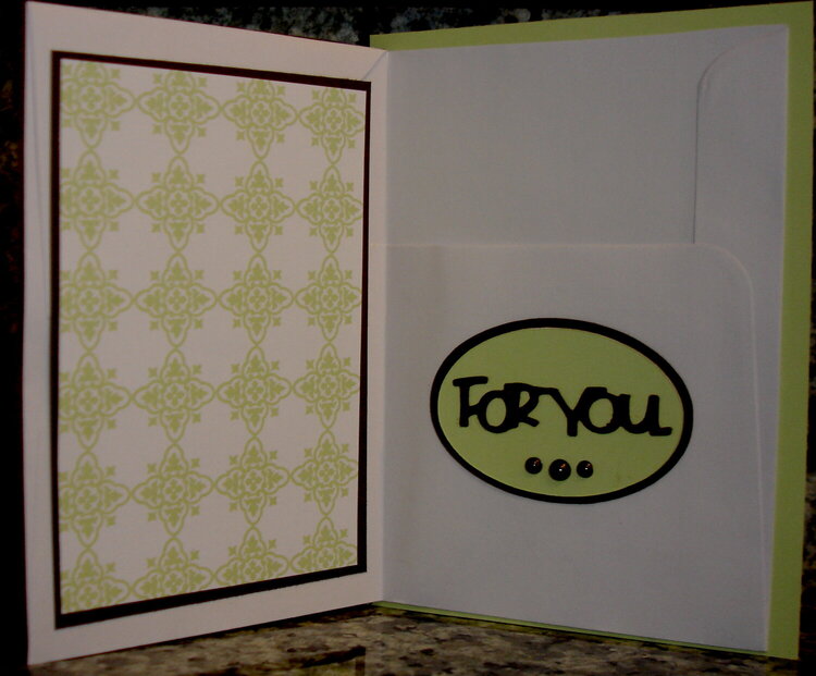 Inside of Happy Birthday card