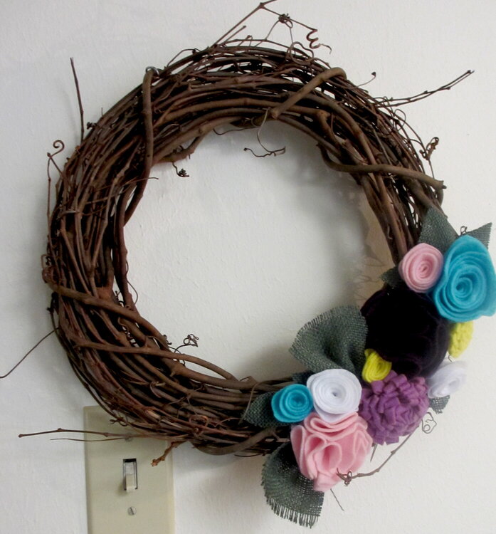 Felt Flower Wreath