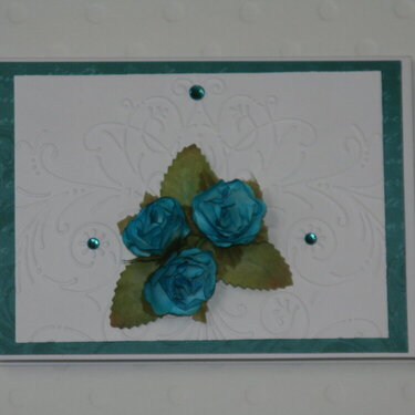 turquoise flower card