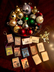Handmade ornaments for Harry Potter tree