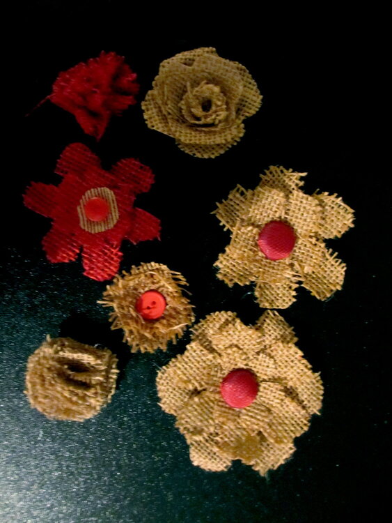 Handmade Burlap flowers