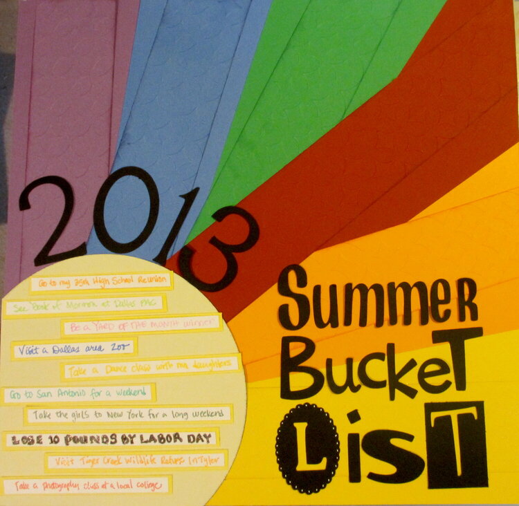 2013 Summer Bucket List