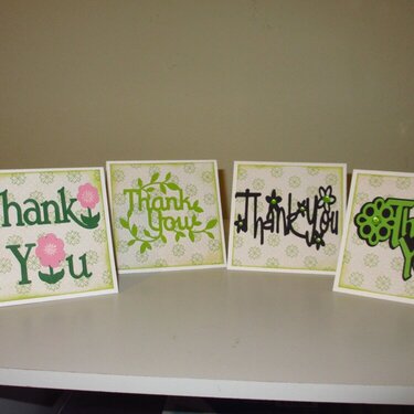 Set of Thank you cards