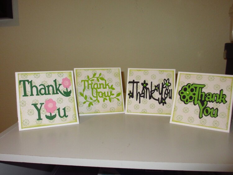 Set of Thank you cards