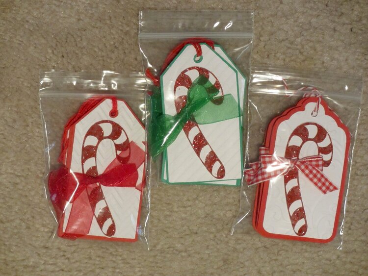 Candy Cane tags