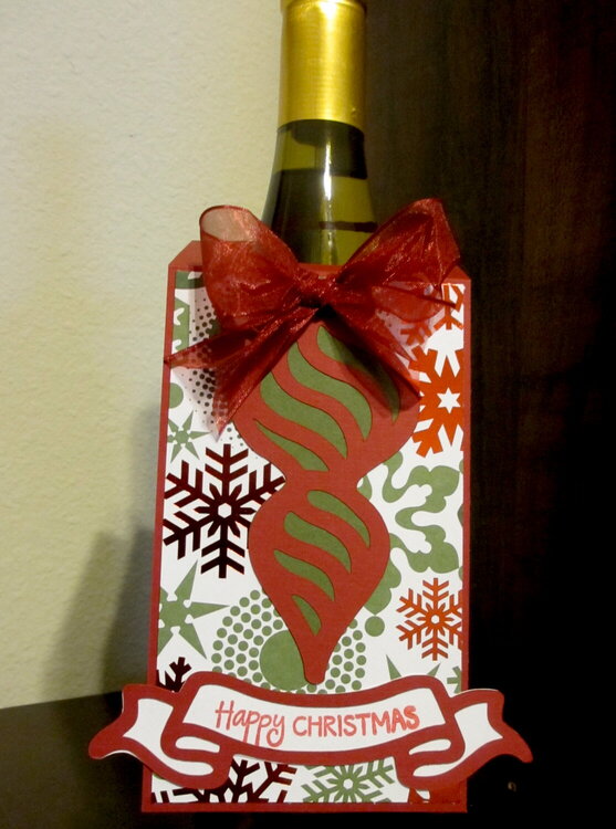 Merry Christmas Wine Bottle Tag