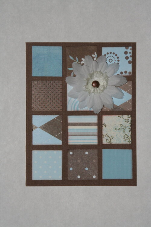 Patchwork Quilt in Blues and Browns