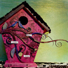 Tattered Angels *Wooden Birdhouse*