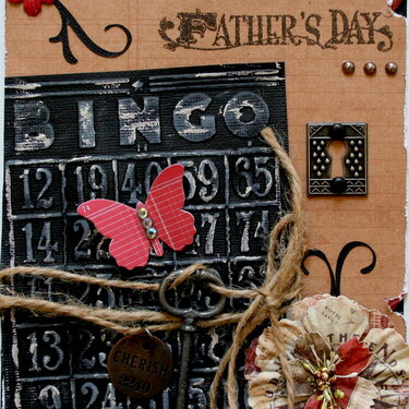 Happy Father&#039;s Day using texture fade embossing folder