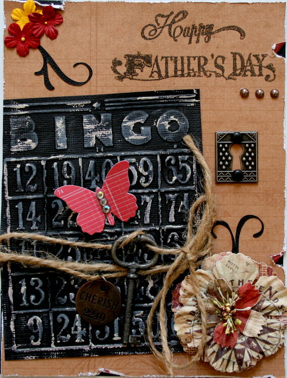 Happy Father&#039;s Day using texture fade embossing folder
