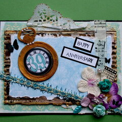 Happy Anniversary-using NEW TISSUE TAPE from Tim Holtz