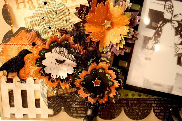Close Up View of Handmade Halloween Flowers