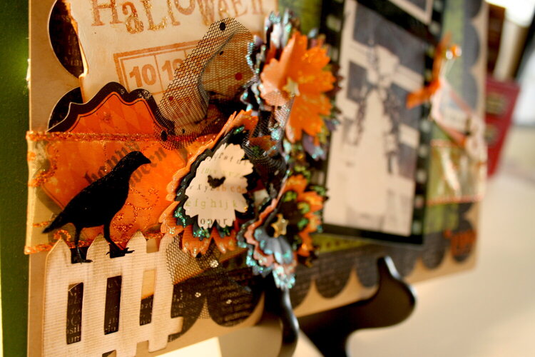 Side View of Handmade Halloween Flowers