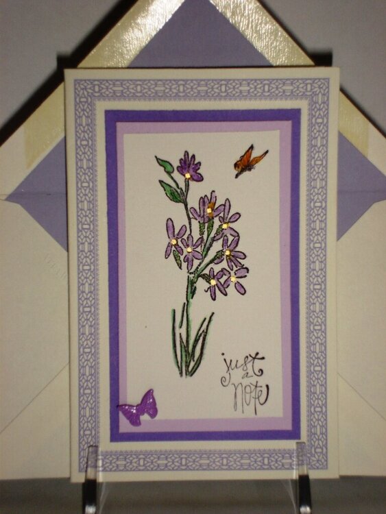 Just a Note - lavender/floral