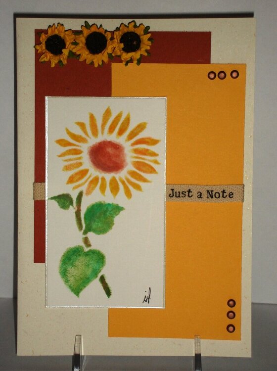 Sunflower (Stencil) Just a Note