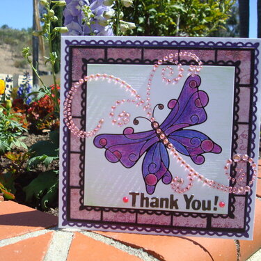 Butterfly Thank You Card