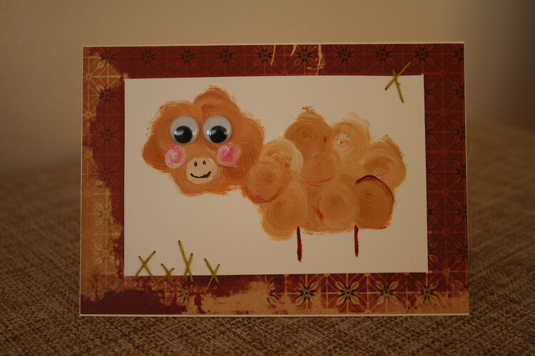 Painted sheep card