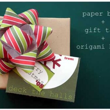 make homemade bows + gift tags + boxes