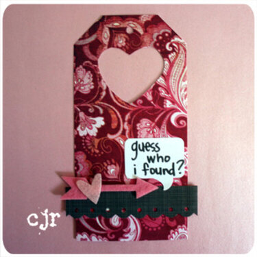 Valentine Tag with wordsearch #1 (front)