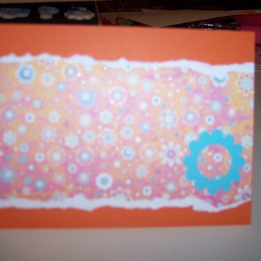 Flowered blank card