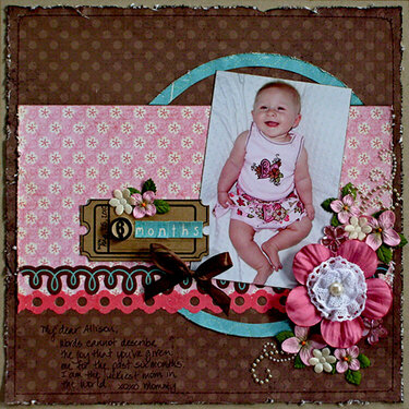 6 Months *Scrapbook Daisies*