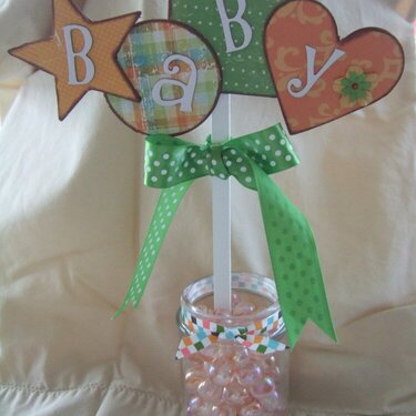 Tag for baby shower basket