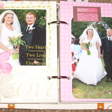 mini weddingg scrapbook pgs. 6 &amp; 7