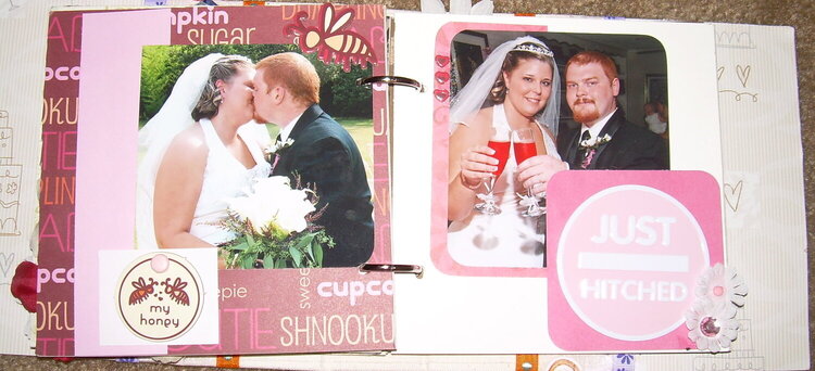 Pg.8 &amp; 9 of mini wedding scrapbook