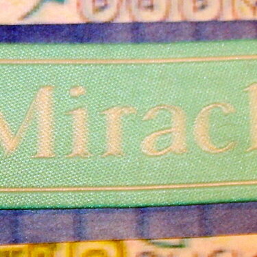 Closeup of pocket on pg.4 of mini pregnancy scrapbook
