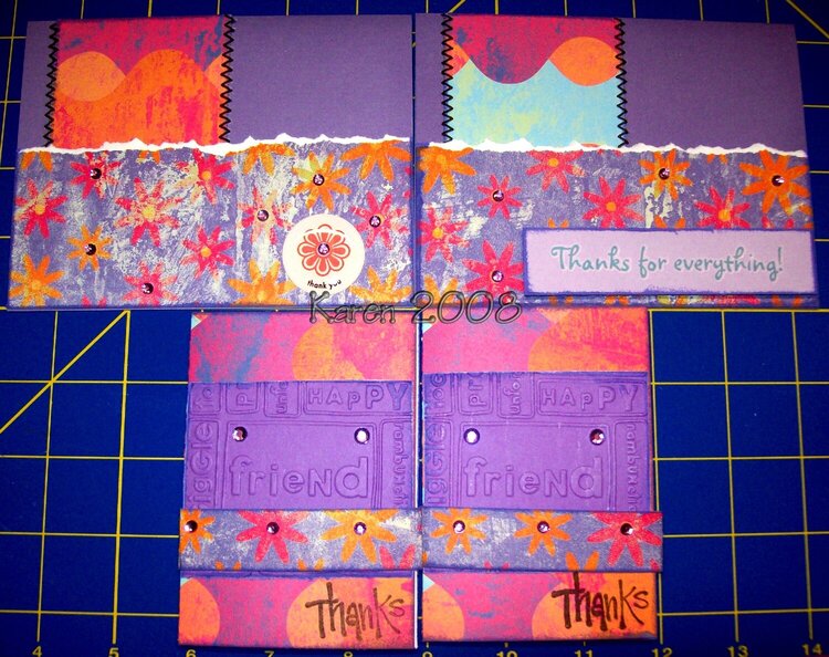 Thank You Cards w/ Matching Gift Card Holders