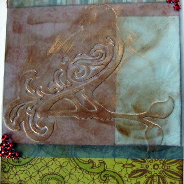 card with embossed vellum bird