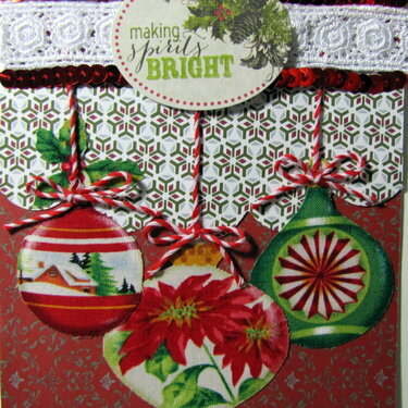 christmas ornament card