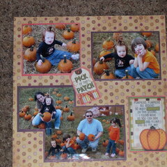 Posing with the pumpkins