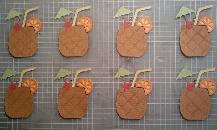 Pineapple die cuts- for swap