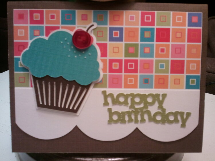 Cupcake Bday Card